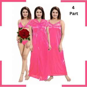 4 part nighty dress best quality