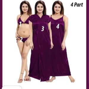 4 part nighty dress best quality