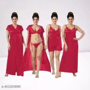 6 Part Nighty Dress Best Quality