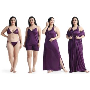 6 Part Nighty Dress Best Quality